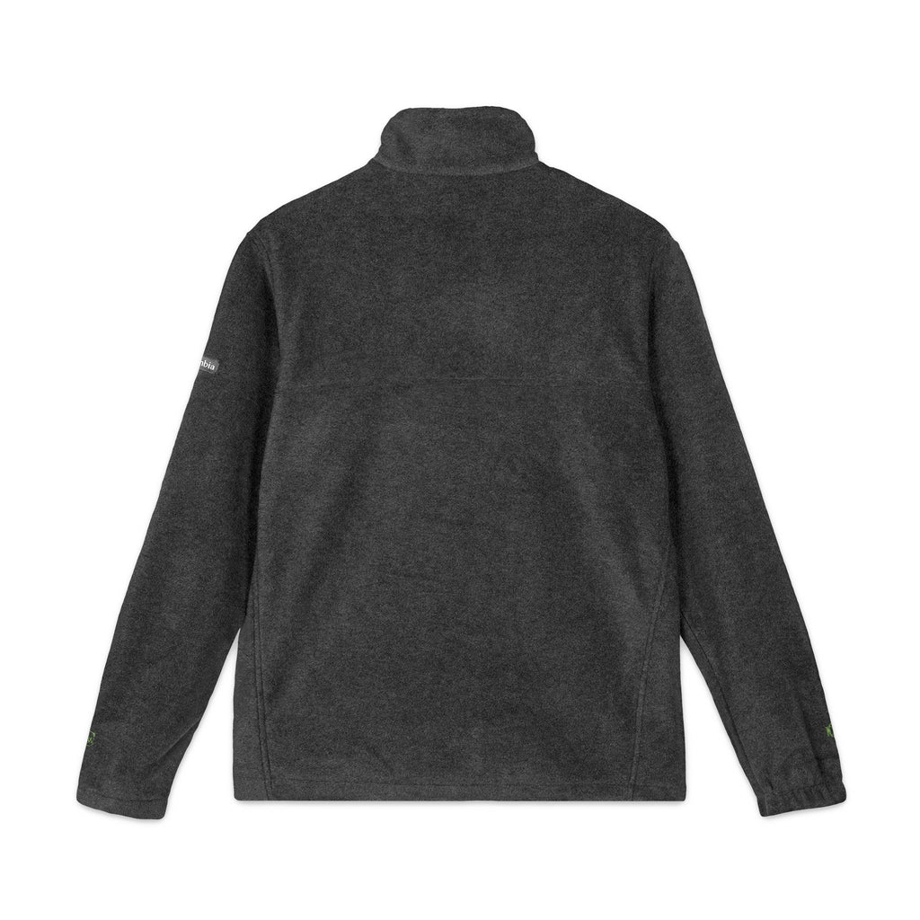 Embroidered Columbia Fleece Jacket – Eco Leaf Logo, Lightweight Outdoor Zip-Up