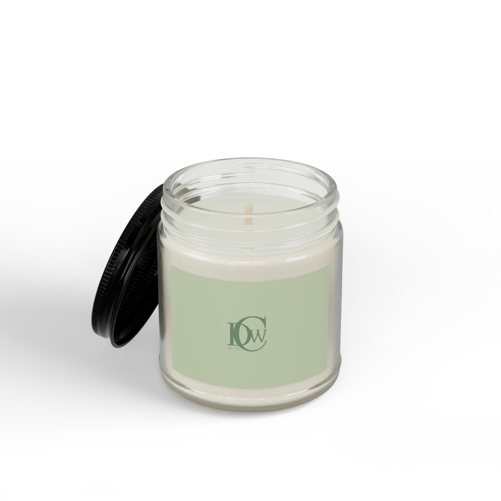 Scented Soy Candle Jar — Amber Glass with Black Lid (4oz & 9oz)