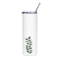Leaf Branch 20oz Stainless Tumbler — "Soft Heart & Loud Mind" Minimalist Travel Cup