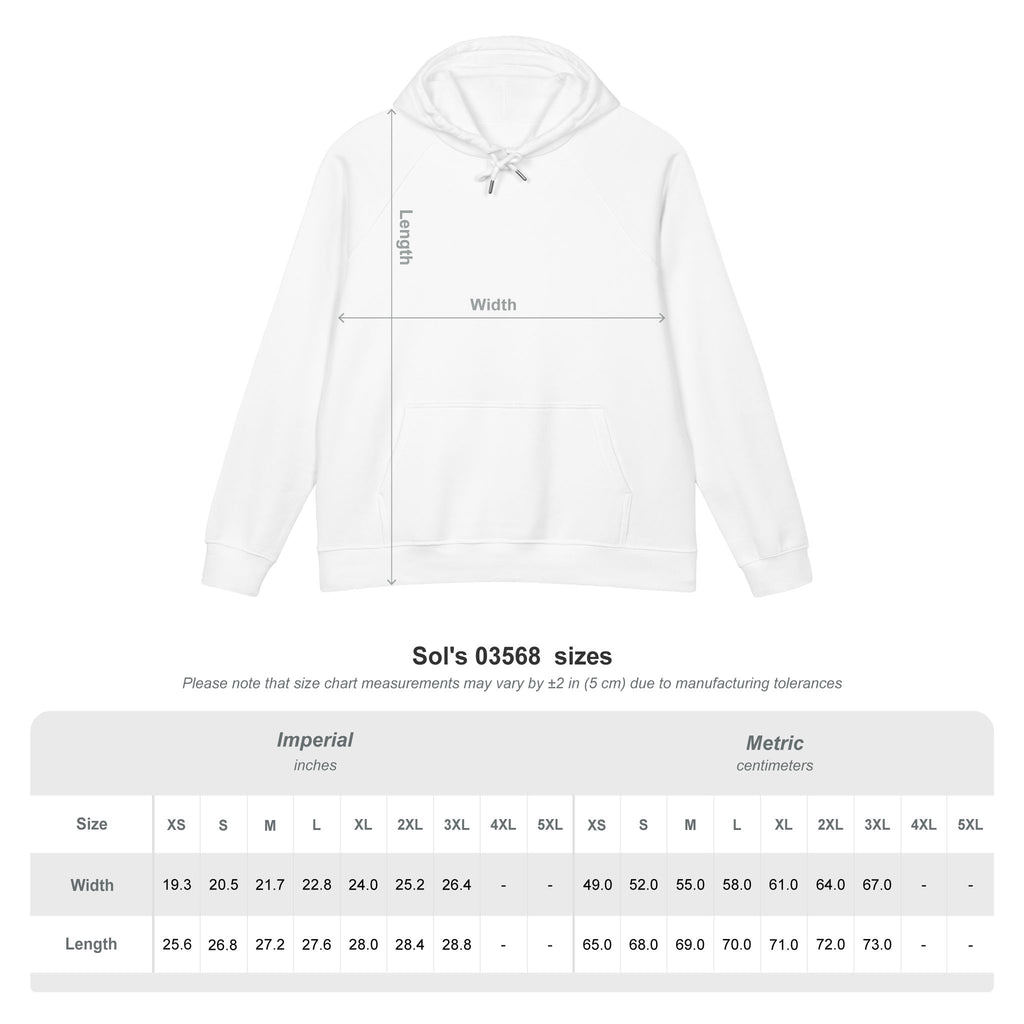 Embroidered Eco Raglan Hoodie — Minimal White Sustainable Hoodie