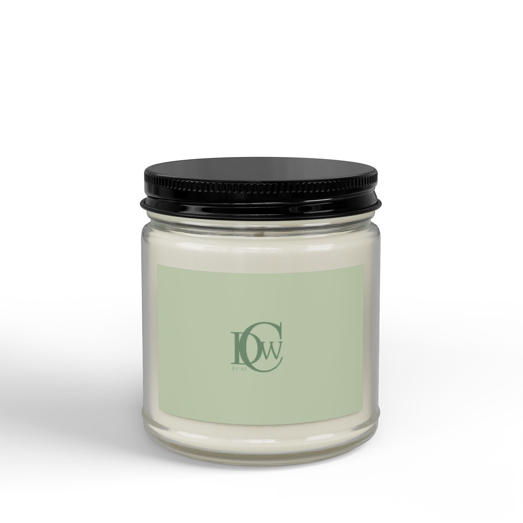 Scented Soy Candle Jar — Amber Glass with Black Lid (4oz & 9oz)