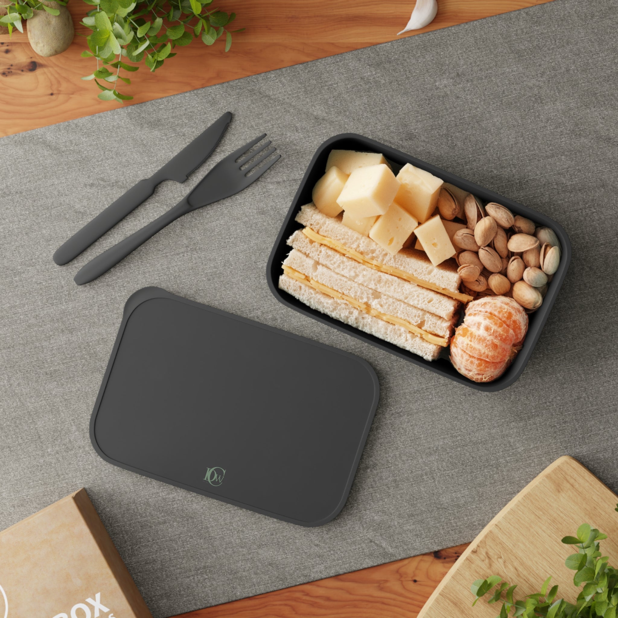 Eco PLA Bento Box with Utensils – Leak-Resistant Lunch Container