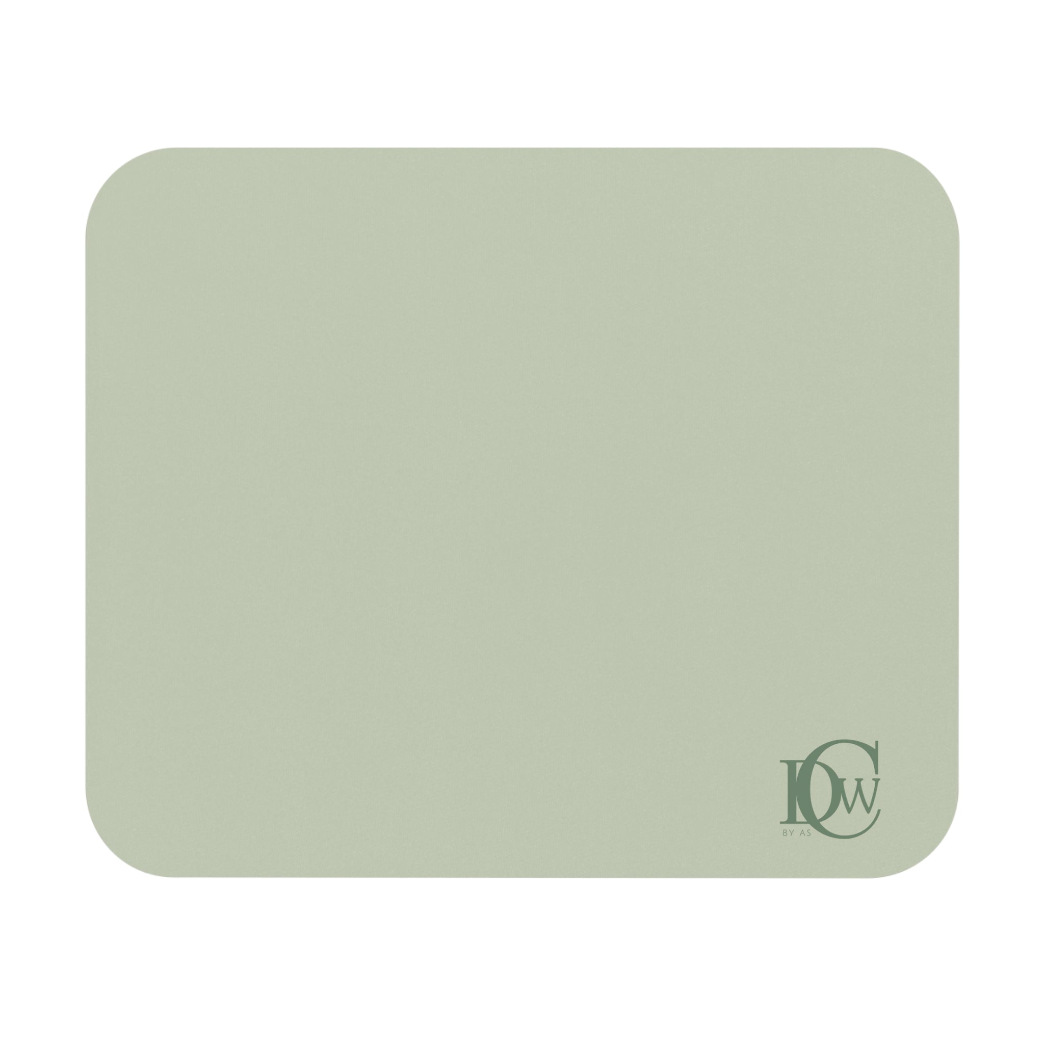 Minimal Sage Mouse Pad with Monogram Accent